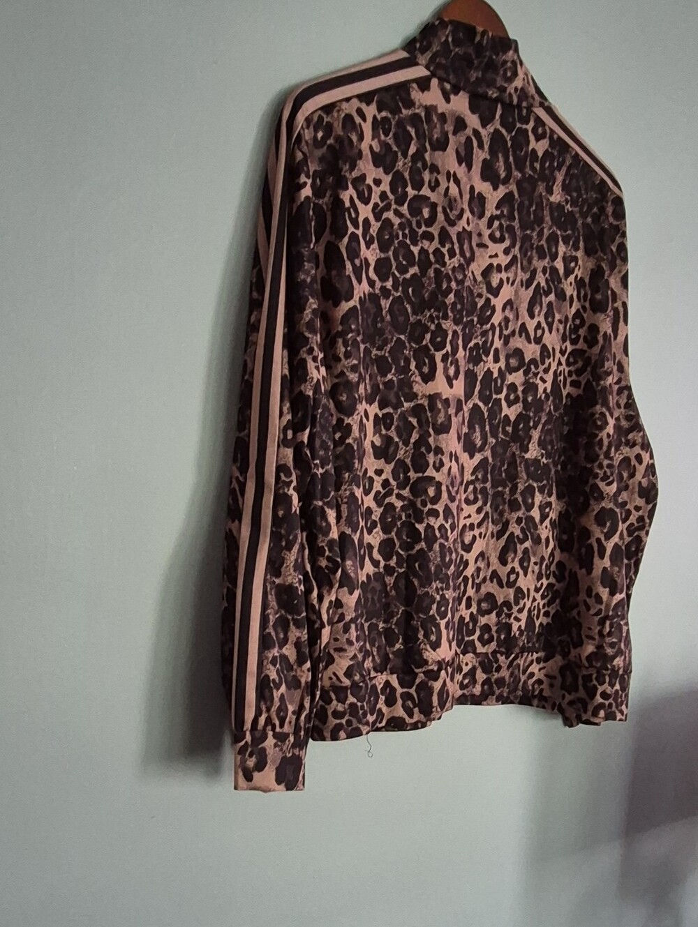Leopard Print Striped Track Pants - Brown $50....  The Jacket Is $55